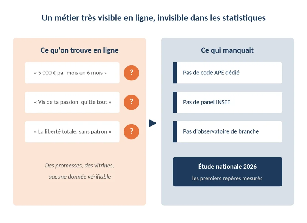 Comparaison Entre Promesses Non Verifiees Trouvees En Ligne Et Labsence De Donnees Officielles Code Ape Insee Observatoire Justifiant Letude Nationale 2026