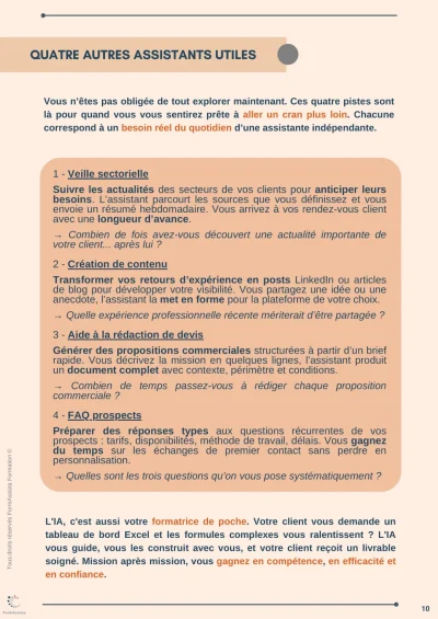 L’IA l’assistant des assistantes - quatre autres assistants